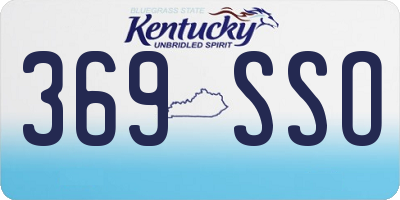 KY license plate 369SSO