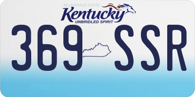 KY license plate 369SSR