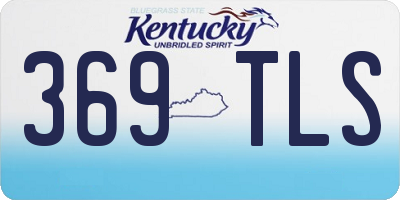 KY license plate 369TLS