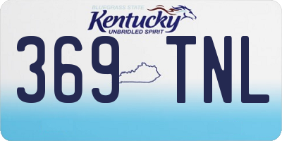 KY license plate 369TNL