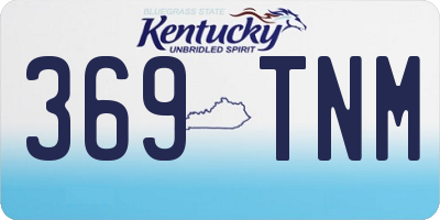 KY license plate 369TNM