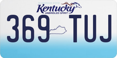 KY license plate 369TUJ