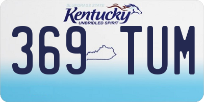 KY license plate 369TUM