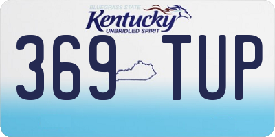KY license plate 369TUP