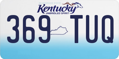 KY license plate 369TUQ
