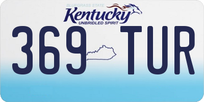 KY license plate 369TUR