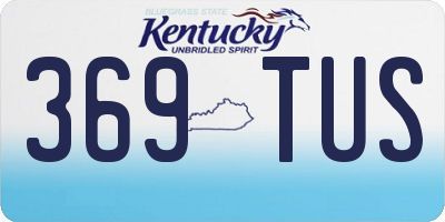 KY license plate 369TUS
