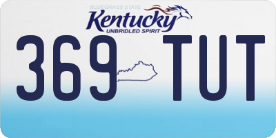 KY license plate 369TUT