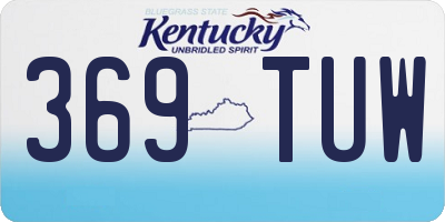 KY license plate 369TUW