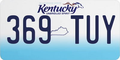 KY license plate 369TUY