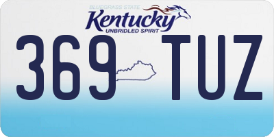 KY license plate 369TUZ