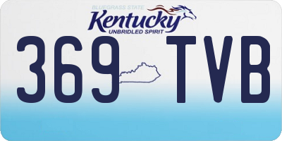 KY license plate 369TVB