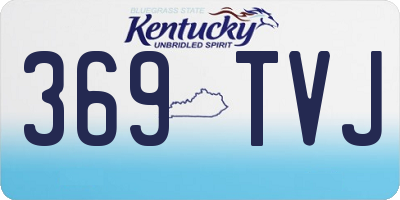 KY license plate 369TVJ