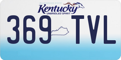 KY license plate 369TVL