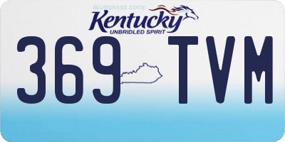 KY license plate 369TVM