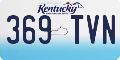 KY license plate 369TVN