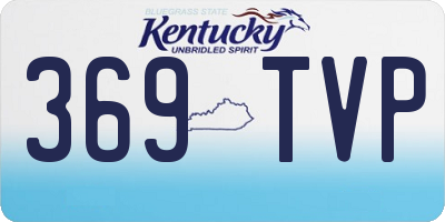 KY license plate 369TVP
