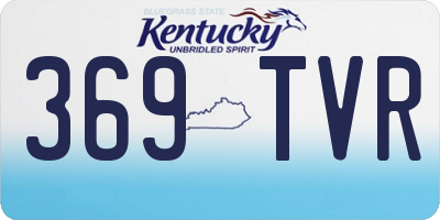 KY license plate 369TVR