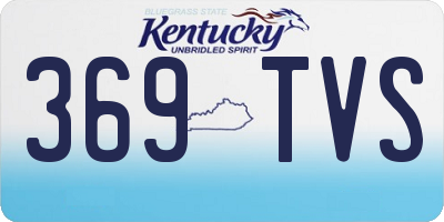 KY license plate 369TVS