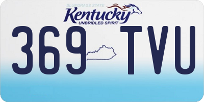 KY license plate 369TVU