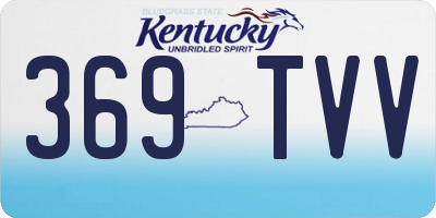 KY license plate 369TVV