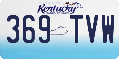 KY license plate 369TVW