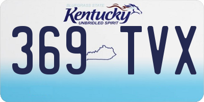 KY license plate 369TVX