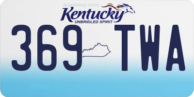 KY license plate 369TWA