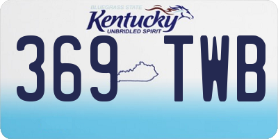 KY license plate 369TWB