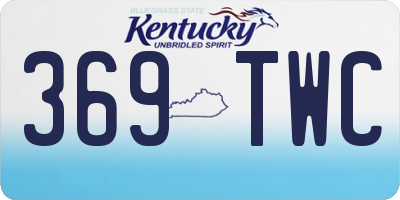 KY license plate 369TWC