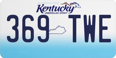 KY license plate 369TWE