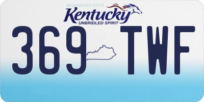 KY license plate 369TWF