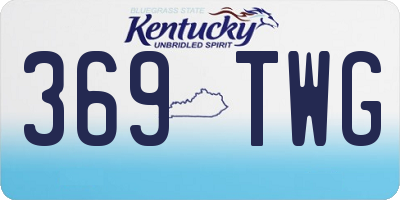 KY license plate 369TWG