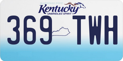 KY license plate 369TWH