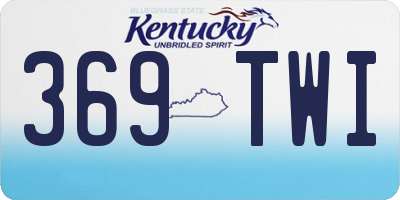 KY license plate 369TWI