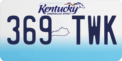 KY license plate 369TWK