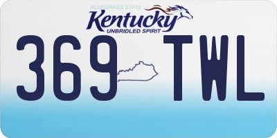 KY license plate 369TWL