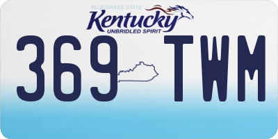 KY license plate 369TWM