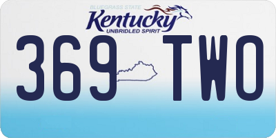 KY license plate 369TWO