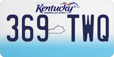 KY license plate 369TWQ