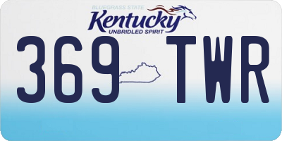 KY license plate 369TWR