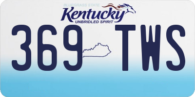 KY license plate 369TWS