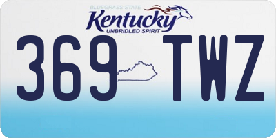 KY license plate 369TWZ