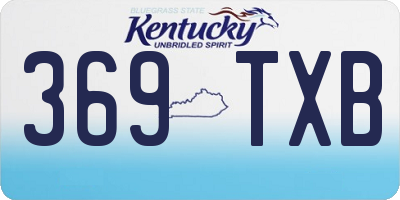 KY license plate 369TXB