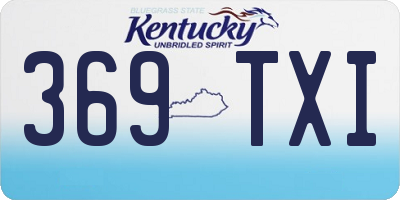 KY license plate 369TXI