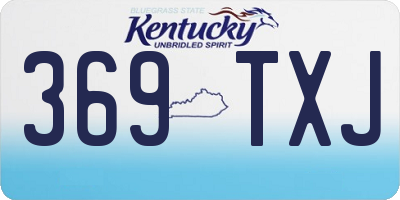 KY license plate 369TXJ