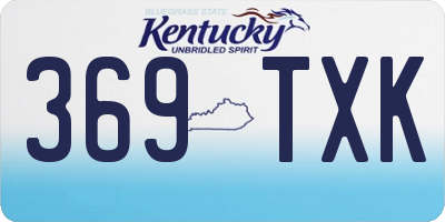 KY license plate 369TXK