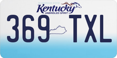 KY license plate 369TXL