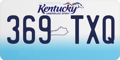 KY license plate 369TXQ