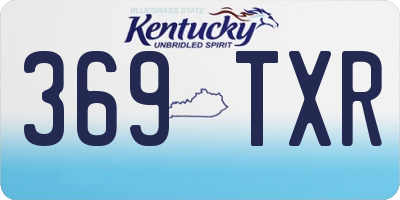 KY license plate 369TXR